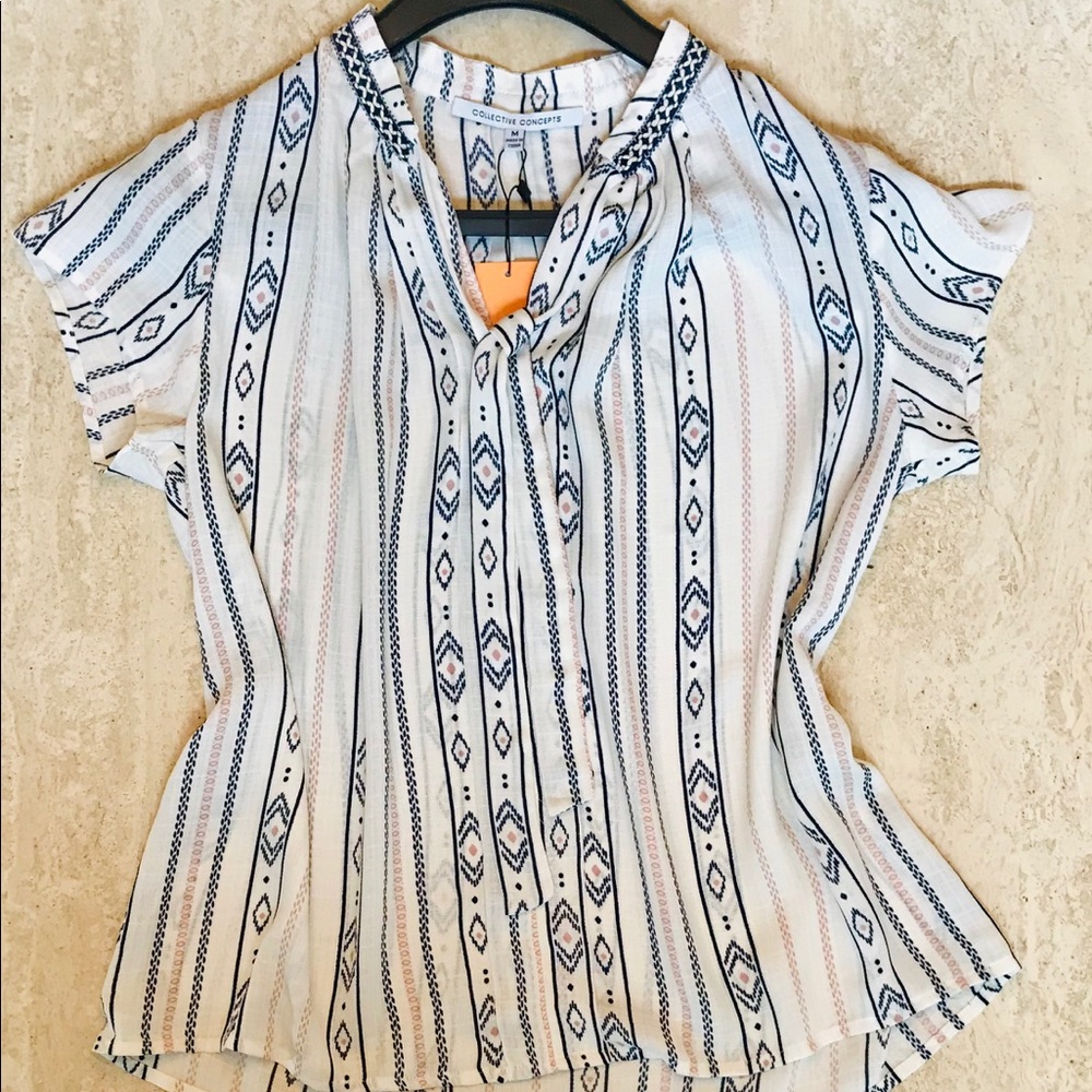 Collective Concepts tribal inspired blouse